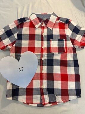 Oshkosh B’Gosh - short sleeve  button-down shirt. Size 3.